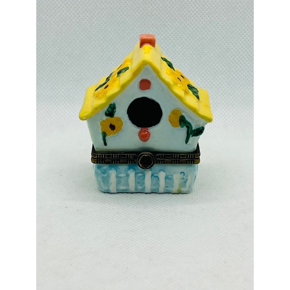 Vintage Birdhouse Trinket Box Vanity Box Décor - Picture 1 of 10